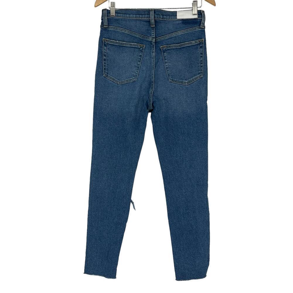 RE/DONE Jeans 90’s Skinny Ultra High Rise Broken Through w/ Rips Size 28 - Picture 5 of 14